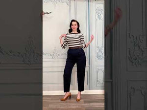 Dorothy Tapered Trousers in Navy