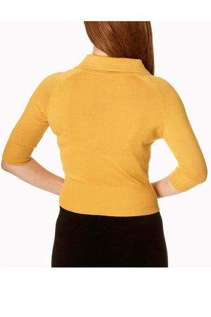 Suzy Cropped Yellow Cardigan