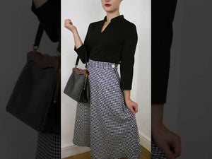 Joan A Line Skirt In Dogtooth