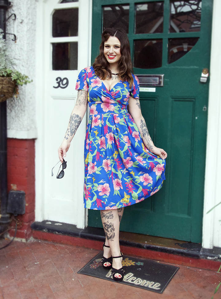 Orchid Wrap Dress | 40s Style | Weekend Doll