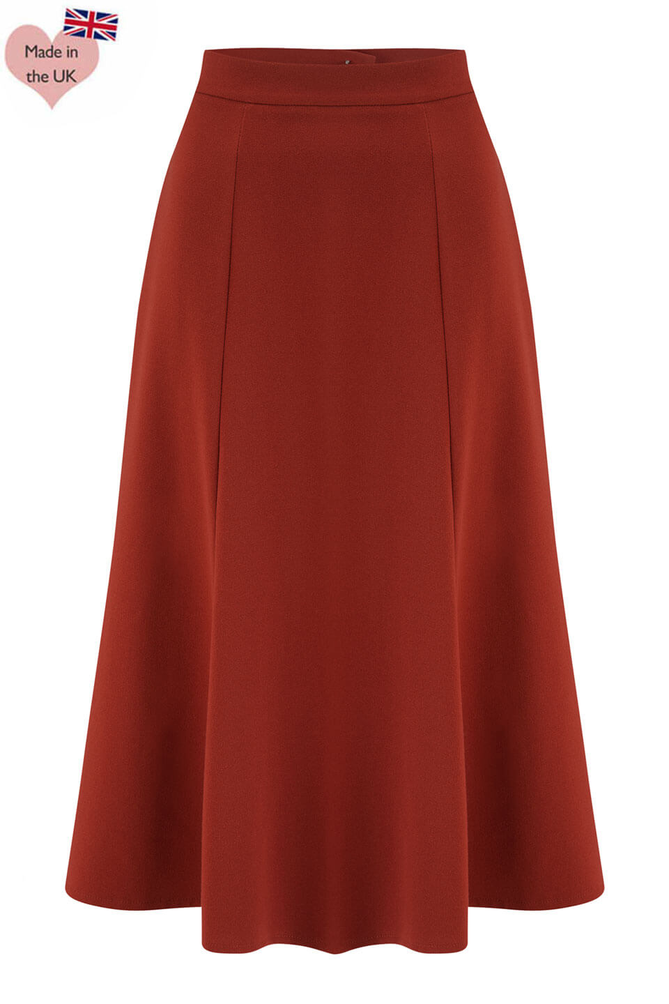 Bette Midi Skirt in Rust