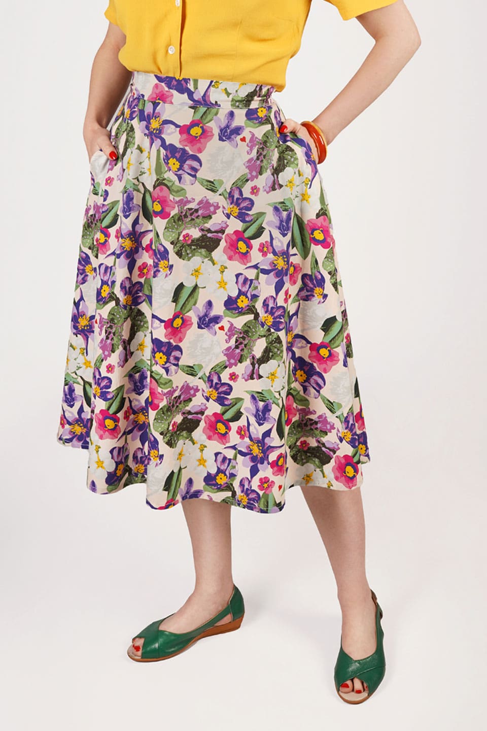 1940s–50s Tropical Swing Skirt – Organic Cotton | Weekend Doll