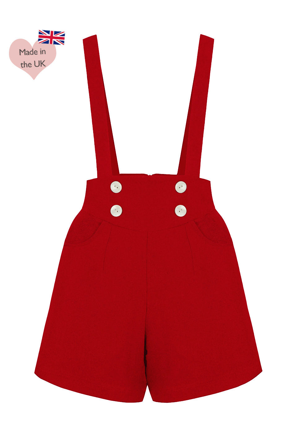 Retro Pin Up Style Sailor High Waisted Shorts In Red | Weekend Doll