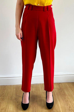 Dorothy Tapered Trousers in Red