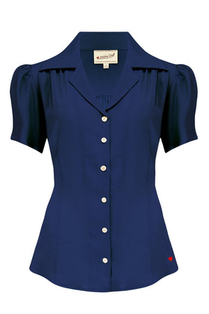 Gene Blouse in Navy
