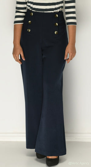 Greta Sailor Pants in Navy