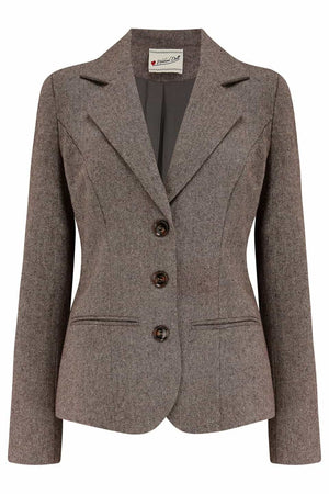 Women’s 1940s Tailored Herringbone Jacket with Matching Suit | Weekend Doll 
