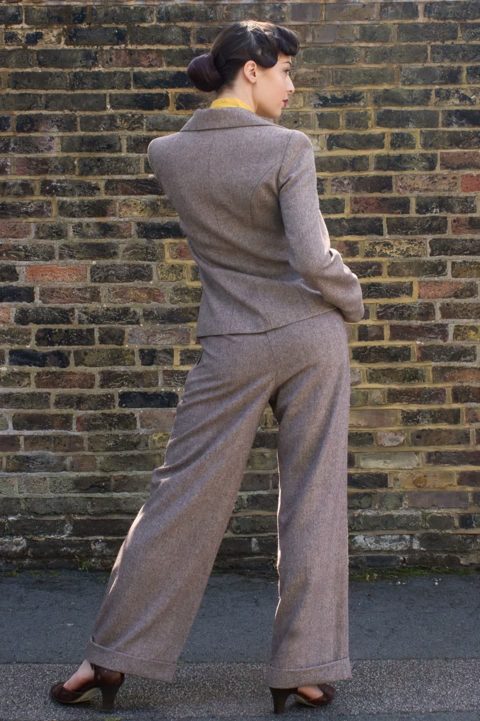 Women’s 1940s Tailored Herringbone Jacket with Matching Suit | Weekend Doll  