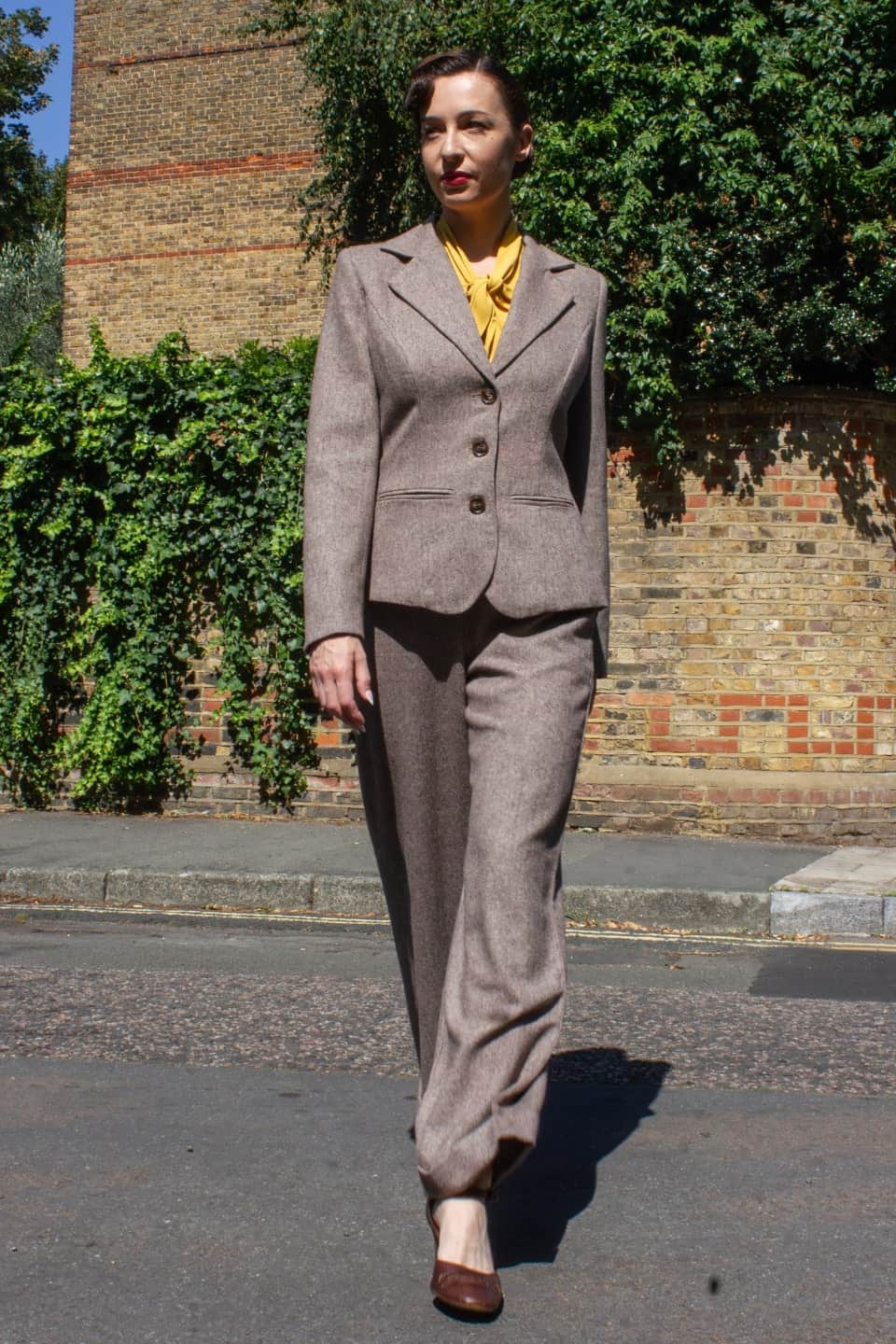 Women’s 1940s Tailored Herringbone Jacket with Matching Suit | Weekend Doll  