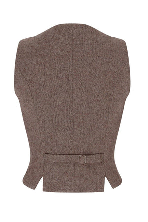 Women’s 1940s Tailored Brown Herringbone Waistcoat with Matching Suit | 1940s Style|Weekend Doll  
