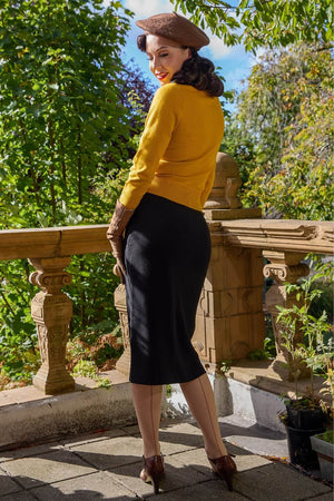 Rita Midi Skirt in Black