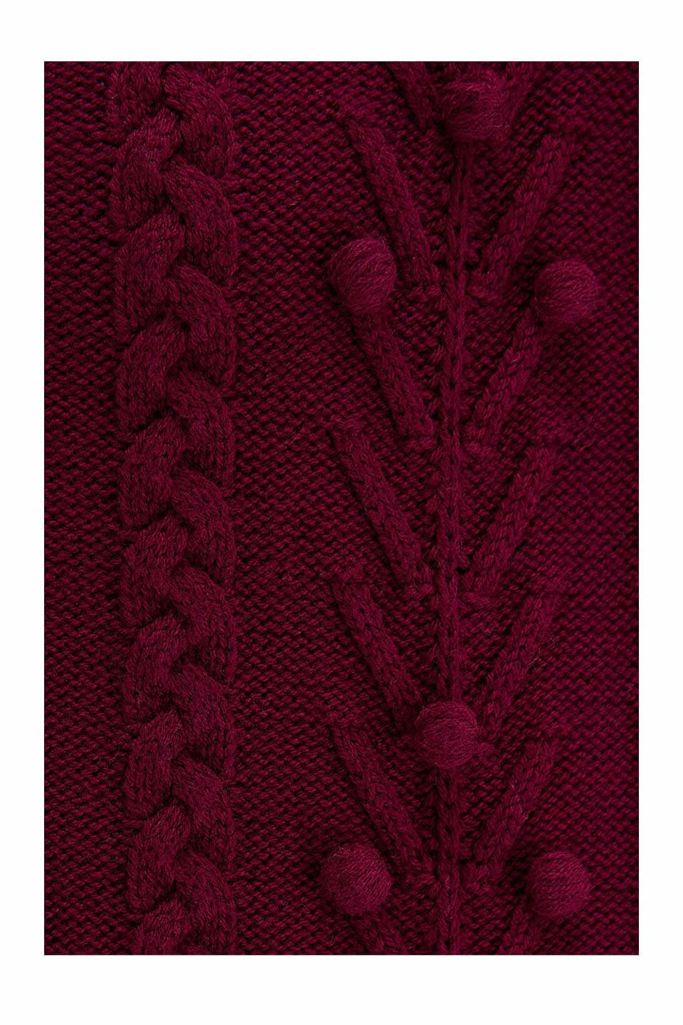 Vintage Inspired Merino Wool and Cotton Mix Burgundy Cardigan | 1940s Style | Weekend Doll