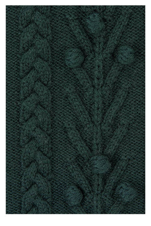 Vintage Inspired 100% Merino Wool Bottle Green Cardigan | 1940s Style | Weekend Doll