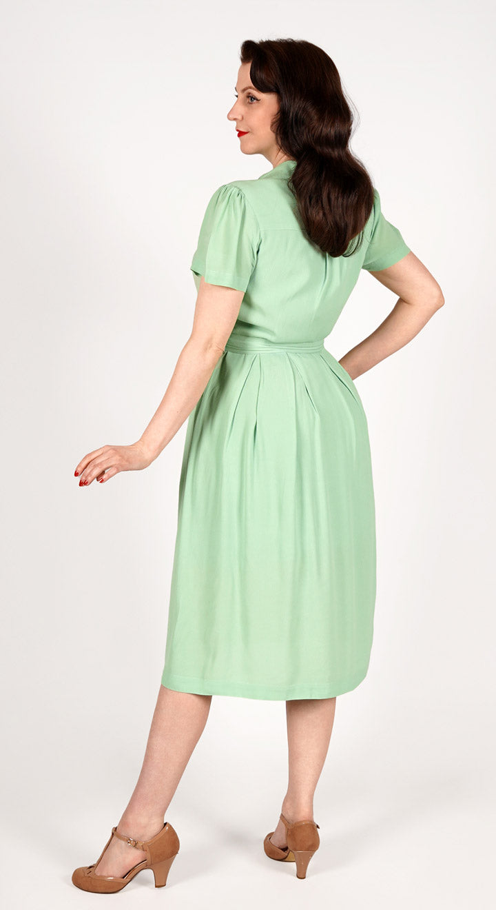 Katherine Sustainable Vintage Inspired 1940s Shirt Dress in Mint Green | 1940s & 1950s Style | Weekend Doll Katherine Sustainable Vintage Inspired 1940s Shirt Dress in Mint Green | 1940s & 1950s Style | Weekend Doll