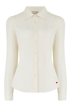 Ivory Long Sleeve Blouse with Detachable Bow | 1940s Style | Weekend Doll