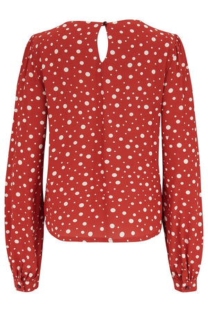 Lauren Blouse in Red Polka Dot