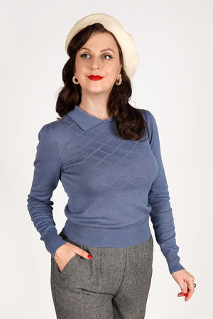 Susan Sweater Air Force Blue Weekend Doll | 1930s & 1960s Style | Weekend Doll