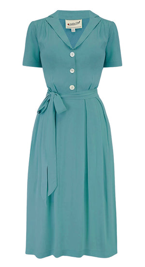 Katherine Shirt Dress in Teal