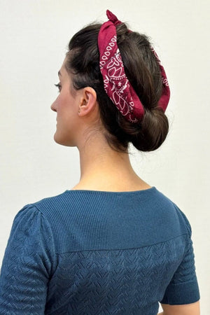 Classic Cotton Bandana in Burgundy