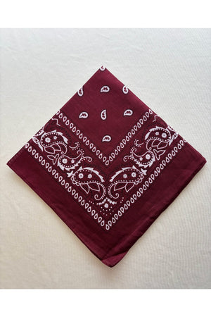 Classic Cotton Bandana in Burgundy
