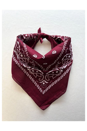 Classic Cotton Bandana in Burgundy