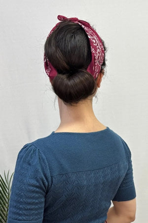 Classic Cotton Bandana in Burgundy