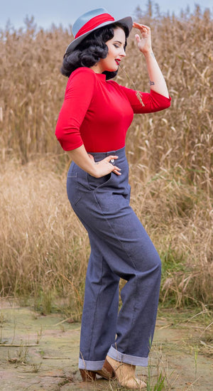 Monroe Trousers in Denim