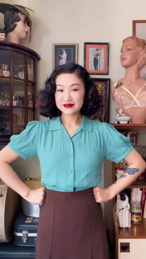 Bette Blouse in Teal