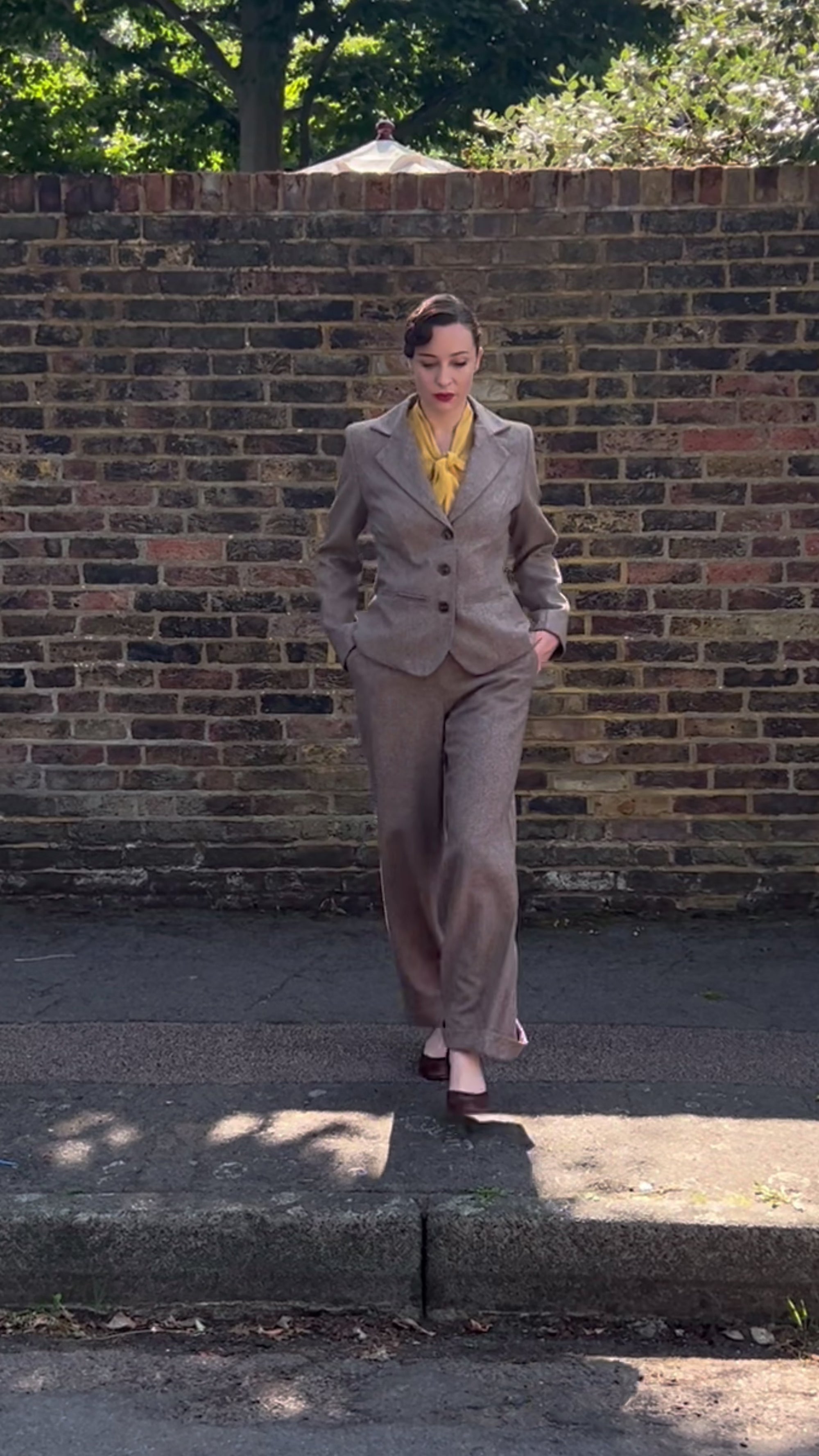Women’s 1940s Tailored Herringbone Jacket with Matching Suit | Weekend Doll  