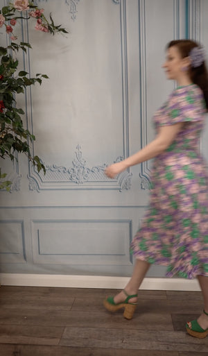 Betty Tea Dress in Spring Garden