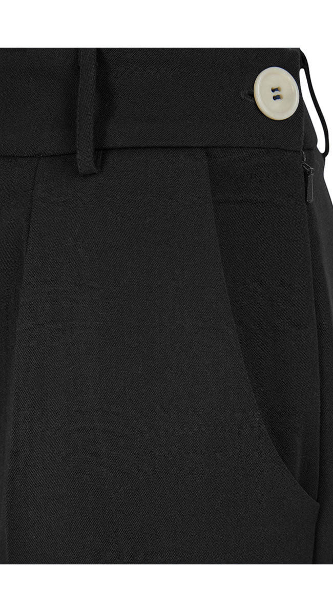 Black High Waisted Wide Leg Trousers - 1930s & 40s style | Weekend Doll