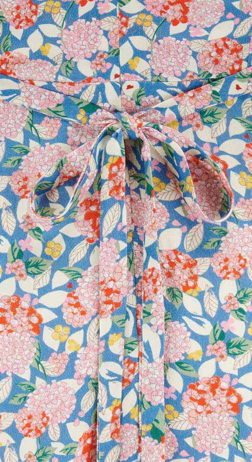 Vintage Inspired Pink and Turquoise Floral Knee Length Tea Dress ...
