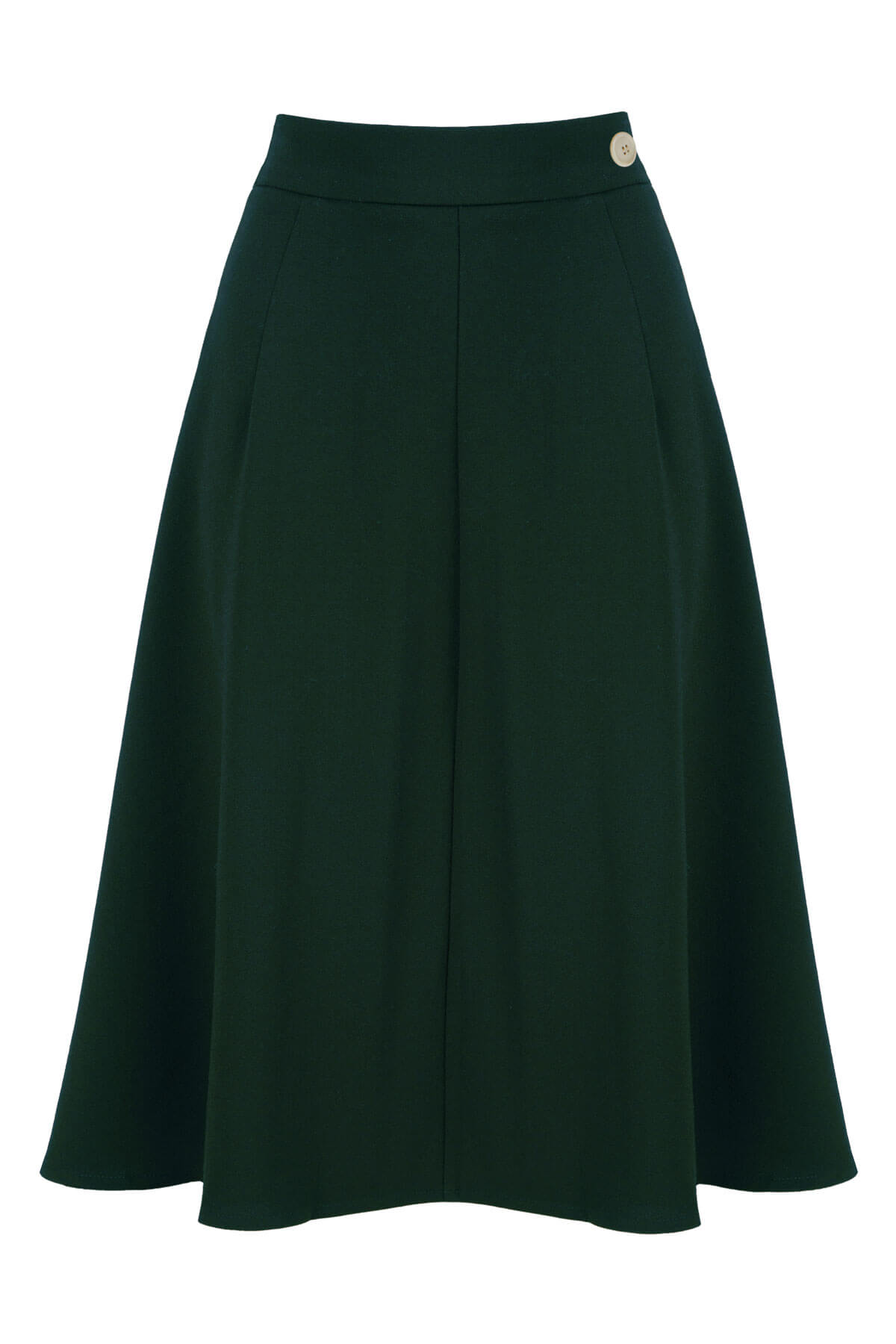 1940s style Knee-length A-line Skirt in Forest Green | Weekend Doll  