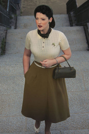 Vintage inspired 1940s Swing Skirt Outfit | Weekend Doll  