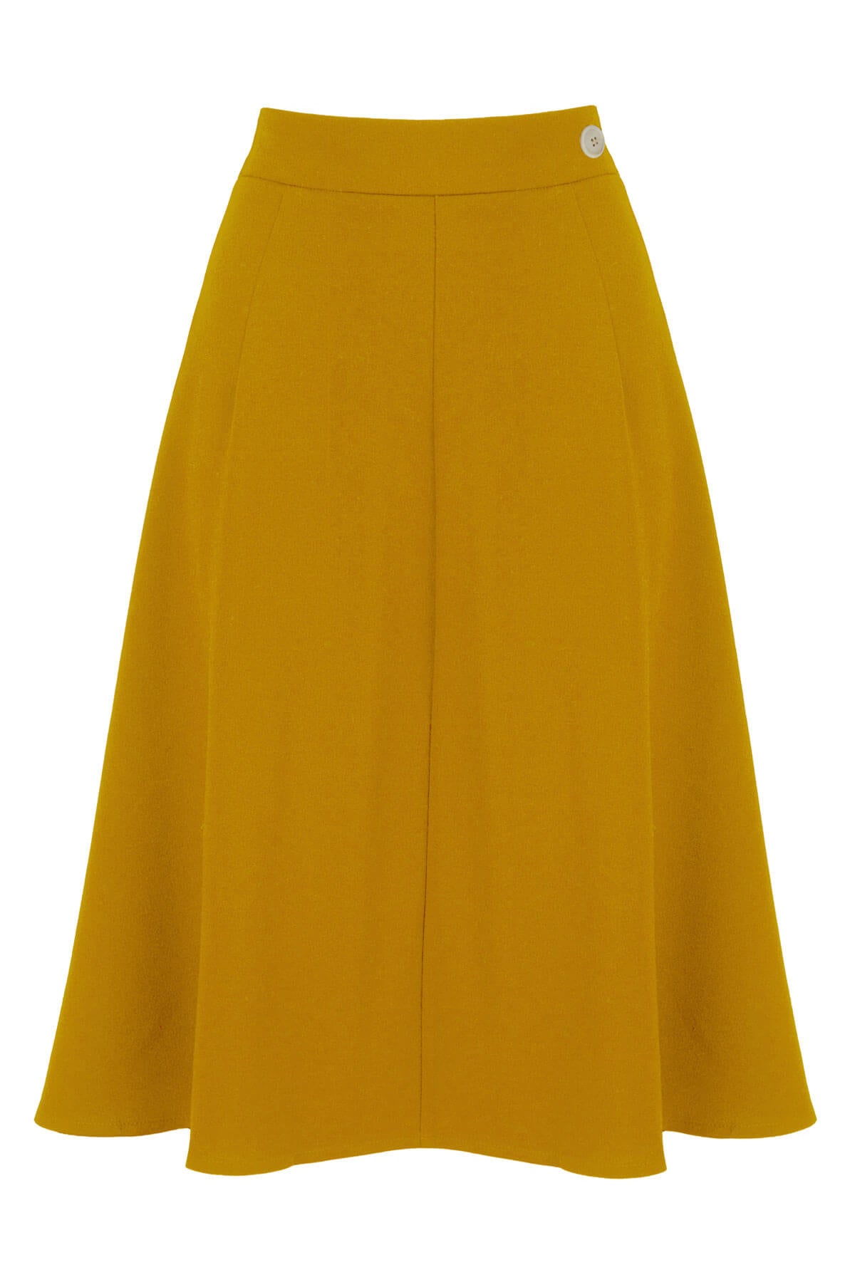 1940s style Knee-length A-line Skirt in Mustard | Weekend Doll  