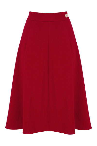 Knee length red skirts shop