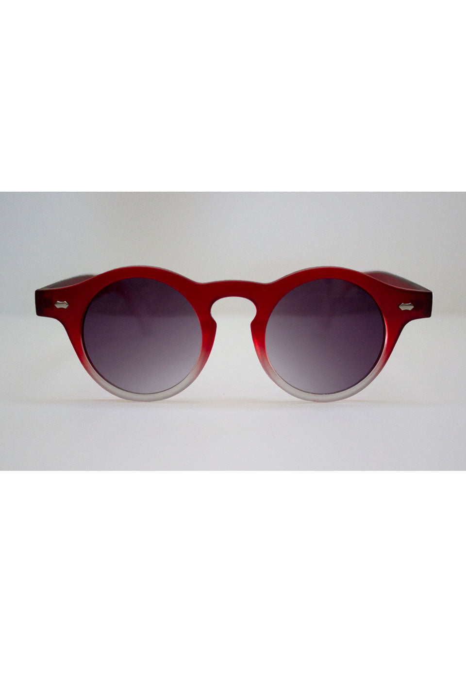 1930s Style Round Red Sunglasses 