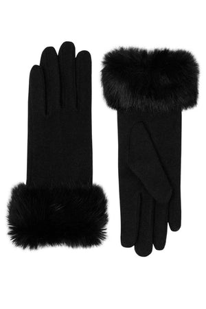 Monroe Black Wool Gloves - Weekend Doll