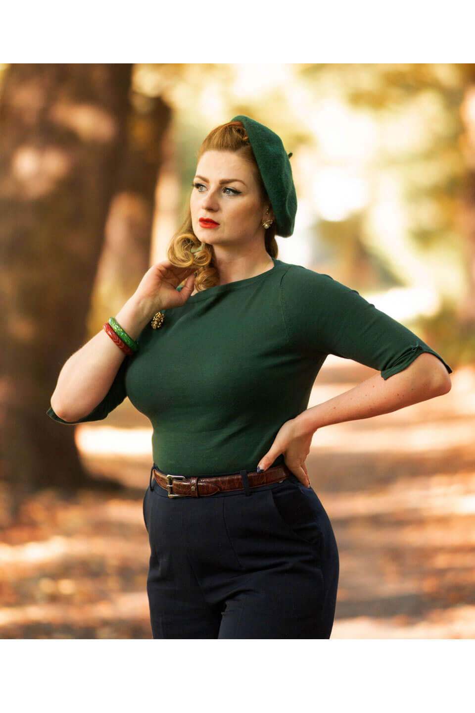 Béret Femme En Laine - Style Français Classique, Couleur Unie (rouge) - Taille Unique ~29 Cm - Vintage, élégant