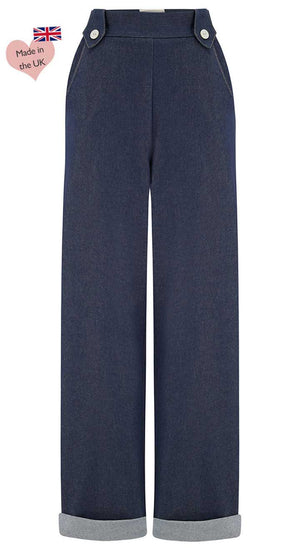 Vintage Western Style Monroe Denim Trousers  | 1930, 40s and  50s style | Weekend Doll